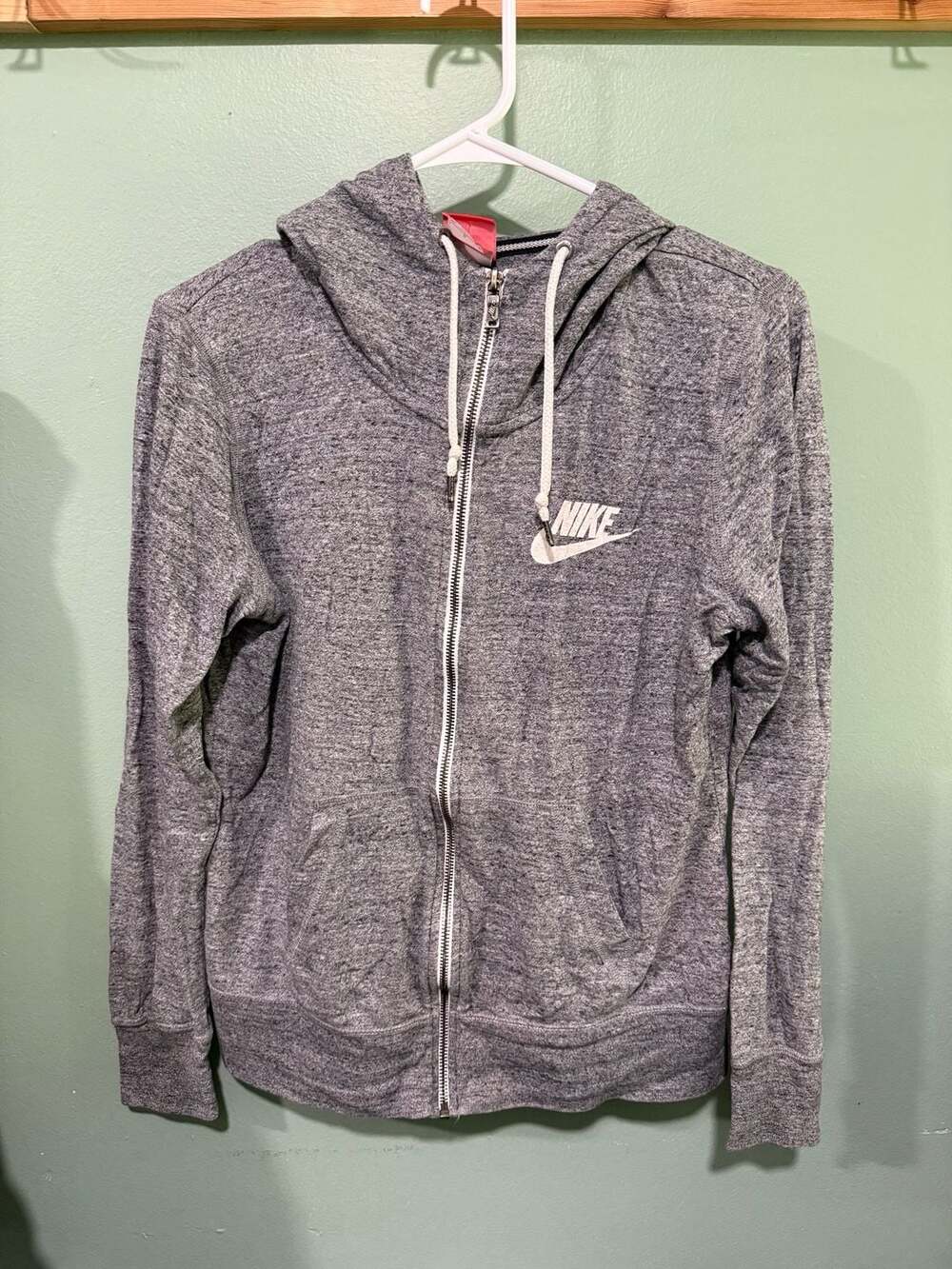 Nike Full-Zip Hoodie Size L Gray Heather